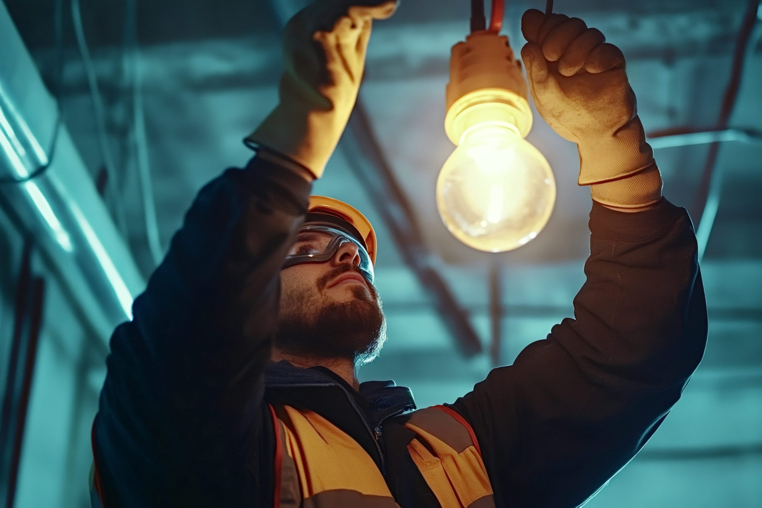 Vecteezy Industrial Electrician Installing Light Bulb In Large Building 57503961 Scaled